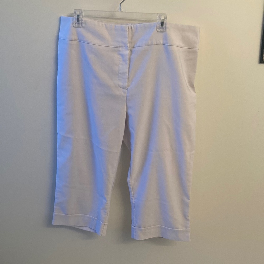Luv Me More White Summer Cropped Pants